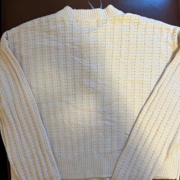 Misses Drop Shoulder Henley Sweater - Size M (8-10) - Picture 3 of 4
